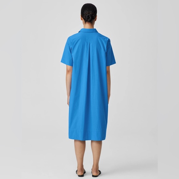 NWT Eileen Fisher Washed Organic Cotton Poplin Dress - Picture 2 of 6